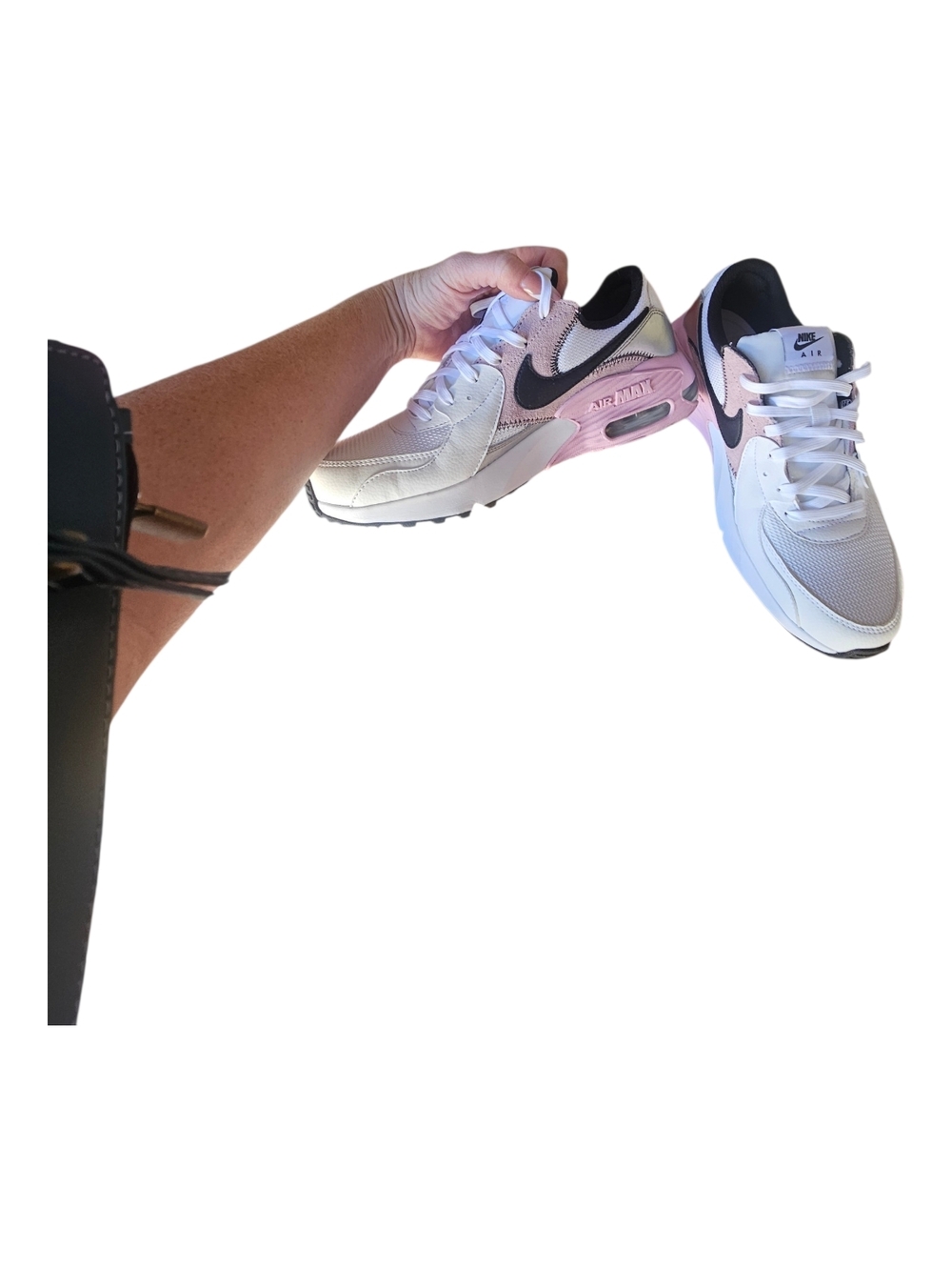 Nike Women’s Air Max Excee Sneakers in White, Pink & Black - Picture 3 of 4